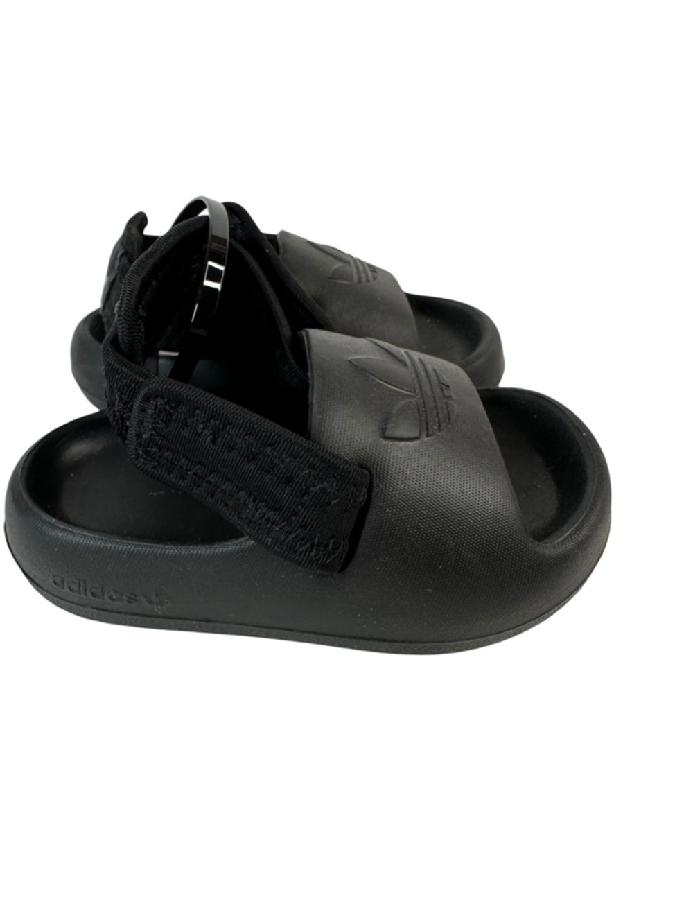 Adidas Adifom Adilette Sandals Black Platform Slides Sporty Unisex Size 5